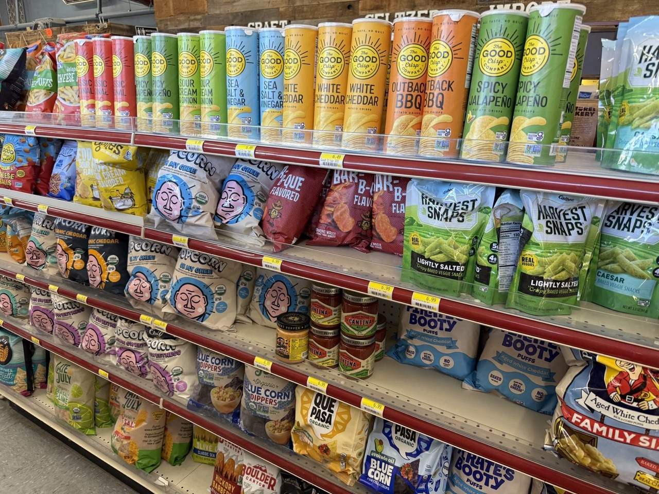 The grocery aisles at Westside Market